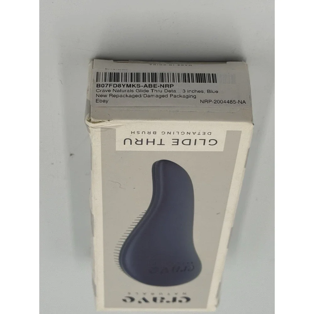 Crave Naturals Glide Thru Detangling Brush Blue New in Box